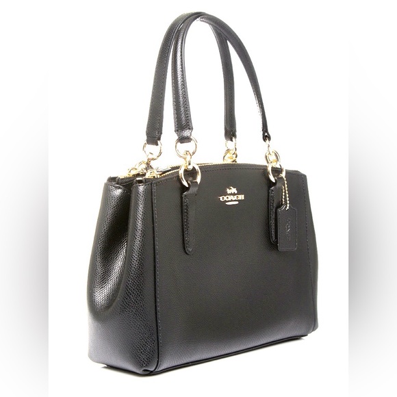 Coach Mini Christie Carryall • F36704 •Black Crossgrain Leather (No Strap) - Picture 2 of 16